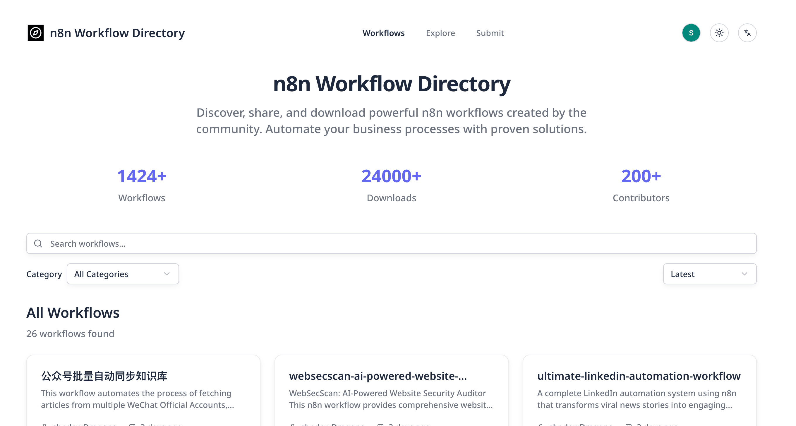 n8n Workflow Directory